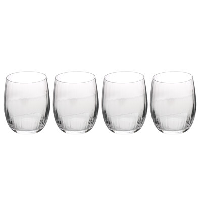 Mikasa Treviso Crystal Stemless Wine Glasses, 350ml