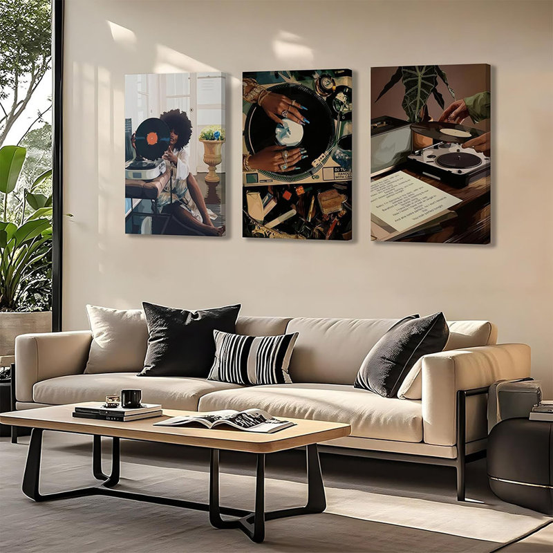 3 Piece Wrapped Canvas Print, 40cm H x 30cm W