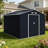 Spacious Outdoor Shed Of Galvanized Steel For Garden Tools, Lawn Equipment, And Pool Supplies - Sloped Roof, Foundation Kit Accessories Easy Assembly