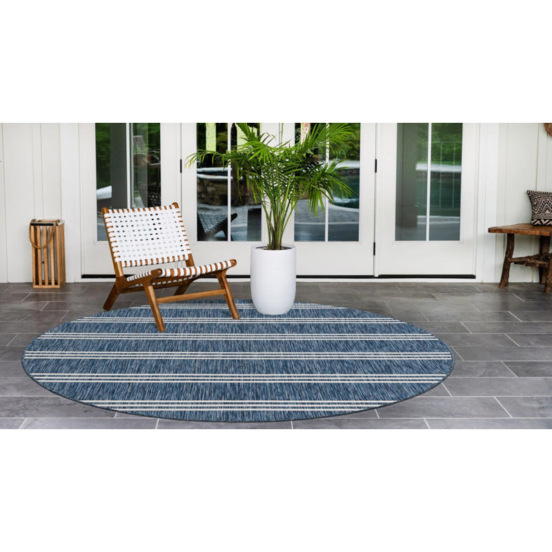 Tapis intérieur / extérieur Jill Zarin Anguilla, Rond 6 pi 7 po