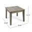 Table d'appoint en bois de couleur grise, conception extérieure à profil bas, 20 po x 20 po x 15,4 po, poids maximal de 30 lb, table grise d'apparence transitionnelle minimaliste, 20 x 20 x 15,4, capacité