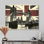 Impression sur toile rétro Tower Bridge Lights In London UK I - England