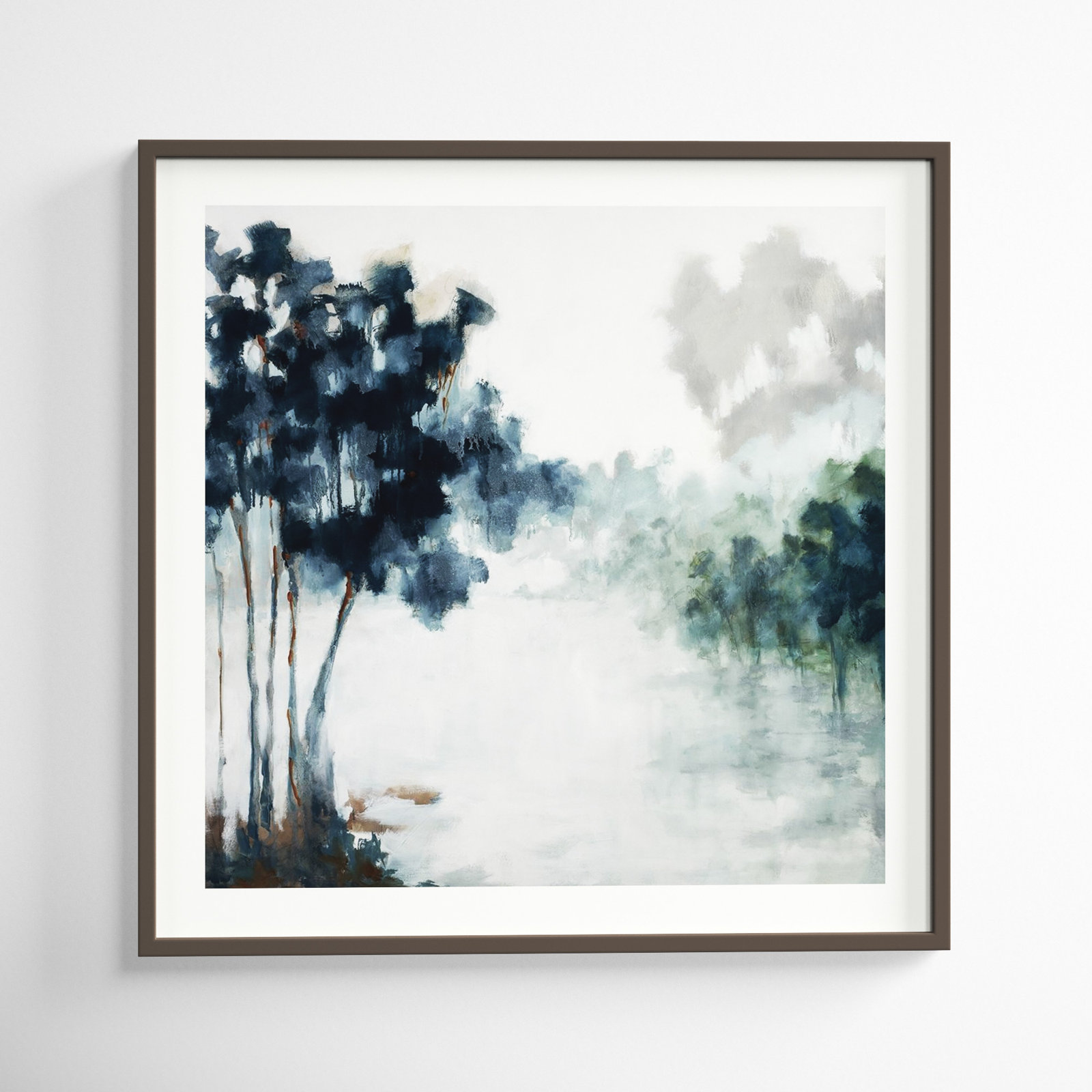 Soft Winter Light by Jacqueline Ellens, Gray Framed Paper, 25" H x 25" W