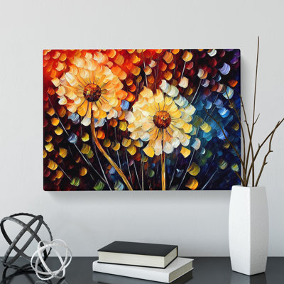 Dandelion Flowers - Wrapped Canvas