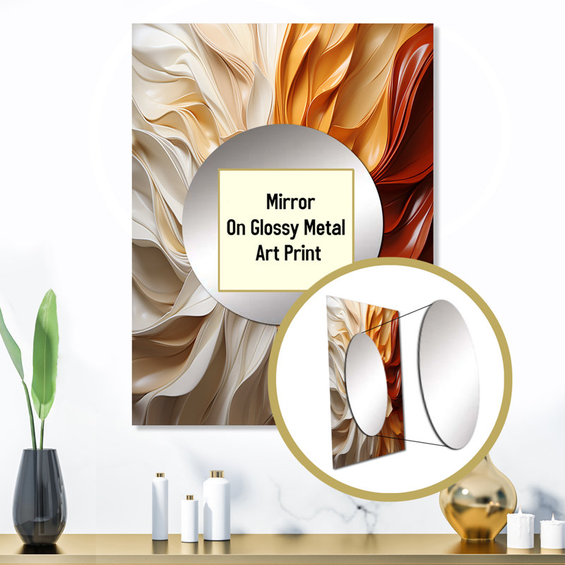 Sunlit spiral - abstrait spirales murales uniques, 32 po x 24 po