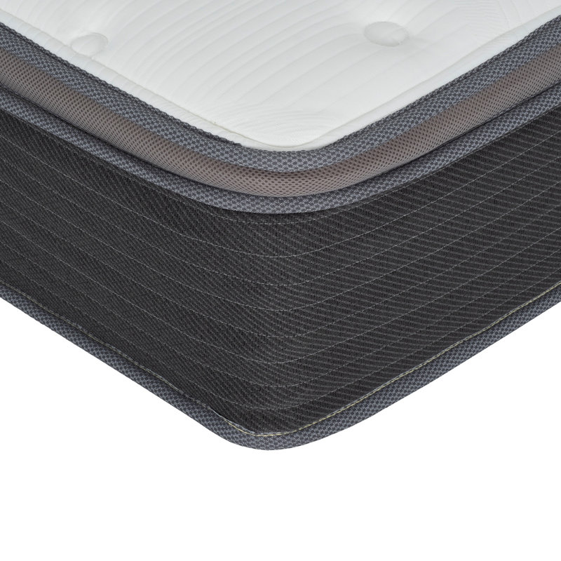 Matelas simple 12 po, mousse viscoélastique imprégnée de gel blanc / gris Euro