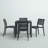 Quadis 4 - Person Patio Dining Set with Square Table-1826423171