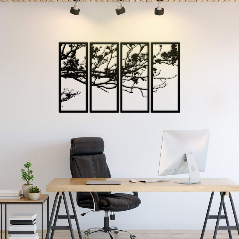 Handmade Trees And Nature Wall Decor on Metal