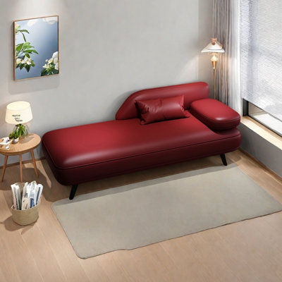 Chaise longue élégante et simple en similicuir