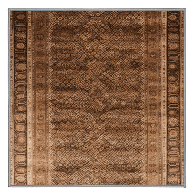 Tapis brun lavable à la machine