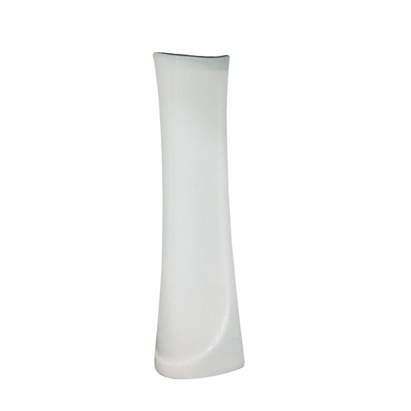 Pied de pied en porcelaine vitreuse Madison, Blanc