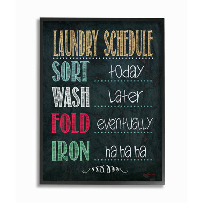 " Laundry Schedule "