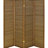 Kenabi Walnut 4-Panel Room Divider Folding Screen