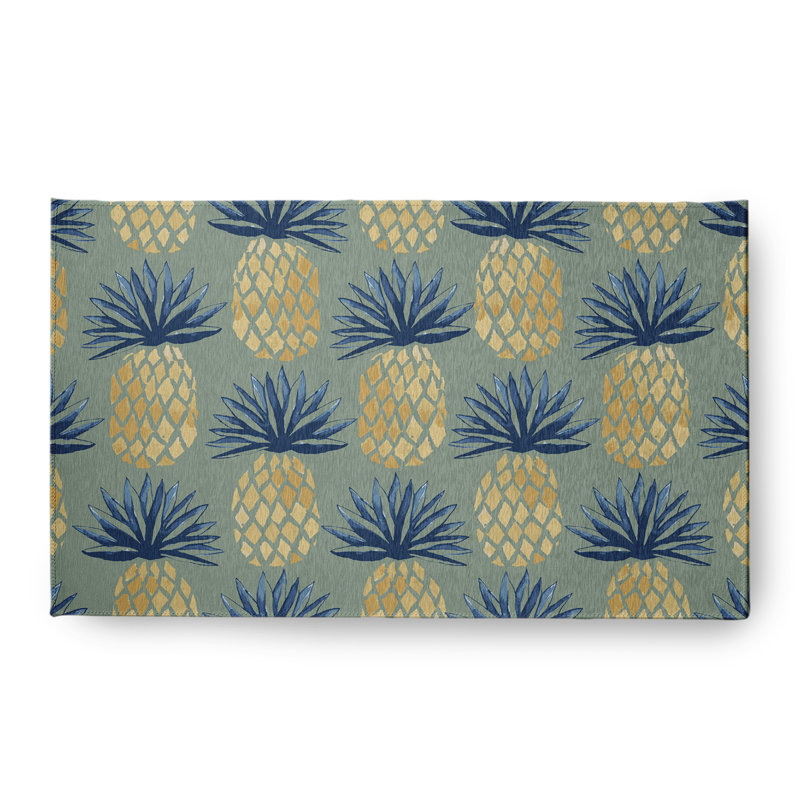 Tropical Resort Chenille Floral Indoor Rug, Rectangle 1'6" x 2'6"