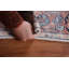 Tapis bleu marine en laine noué à la main de conception unique 5 pi x 6 pi 10 po New Age