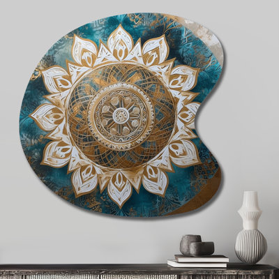 Tayveion - Boho Mandala Drop Shape Assymterical Metal Wall Art