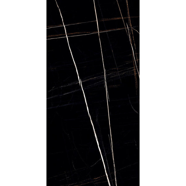 24" X 48" Porcelain Marble Look Wall & Floor Tile Sahara Noir
