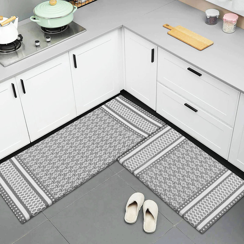 Ensemble de tapis anti-fatigue 2 pièces Jochen, gris