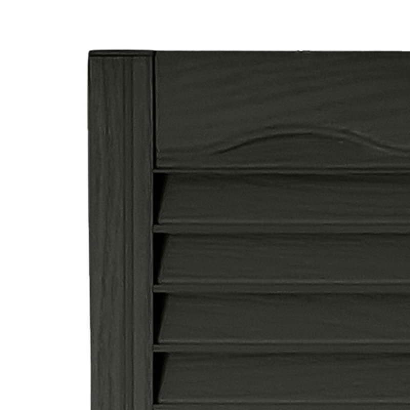 Volet à persiennes sur mesure avec dessus cathédrale, Gris foncé, 43", 7"