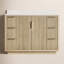 Meuble-lavabo en bois massif l 48 po x H 35 po avec comptoir en quartz blanc résistant aux taches et lavabo
