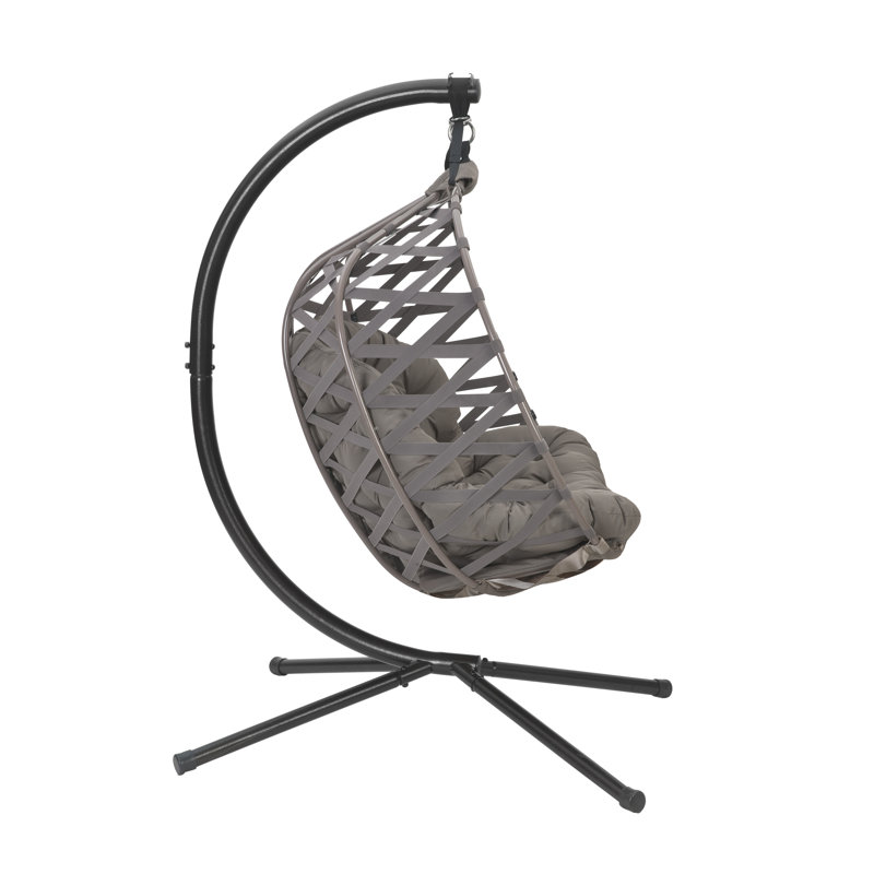 Abdool 2 Person Porch Swing, Cross weave/Sand