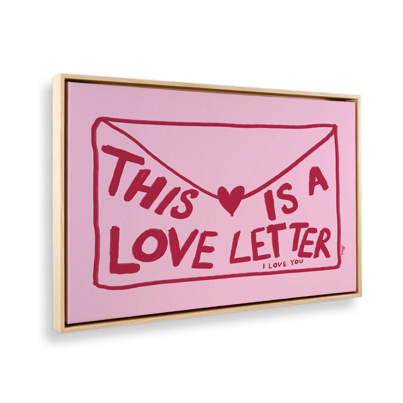 «Love lettre horizontal» par Athenesatelier, reproduction d'art sur toile, H 12 po x l 16 po, Tanné