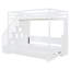 Lit escamotable innovant avec levage hydraulique et conception de bureau caché, combinant un lit superposé et un lit mezzanine pour une utilisation optimale de l'espace-678208620