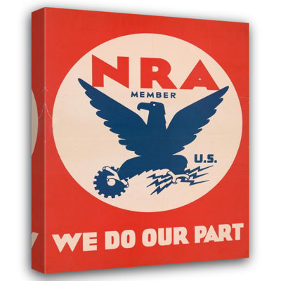 "Nra membre, nous faisons notre part" par MuseumPrints - Art mural de toile tendue avec châssis