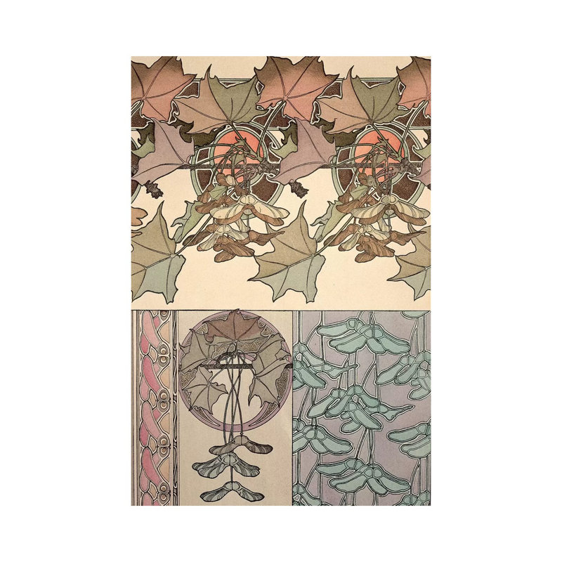 Plate 39 From 'Documents Decoratifs', 1902 by Alphonse Mucha - Wrapped Canvas Painting, 30.48cm H x 20.32cm W x 1.905cm D