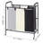 3-Section Laundry Basket, Laundry Sorter Cart with Heavy-Duty Lockable Wheels for Dirty Clothes in Laundry Room Bedroom, Heavy-Duty Laundry Hamper Storage Organizer