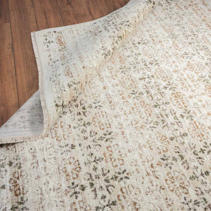 Bungalow Rose Evita Performance Ivory Rug | Wayfair