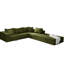 Canapé modulaire en L en chenille pour la maison - 132 po, 6 coussins, rembourrage en mousse, sans assemblage en chenille de 132 po, salon, chambre à coucher
