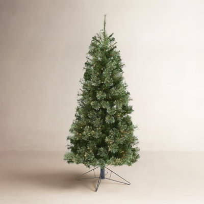 Lighted Artificial Pine Christmas Tree