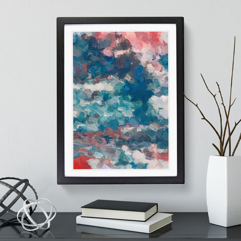 XV1022-158X A Stranger Abstract - Single Picture Frame Print, Black, 64cm H x 46cm W