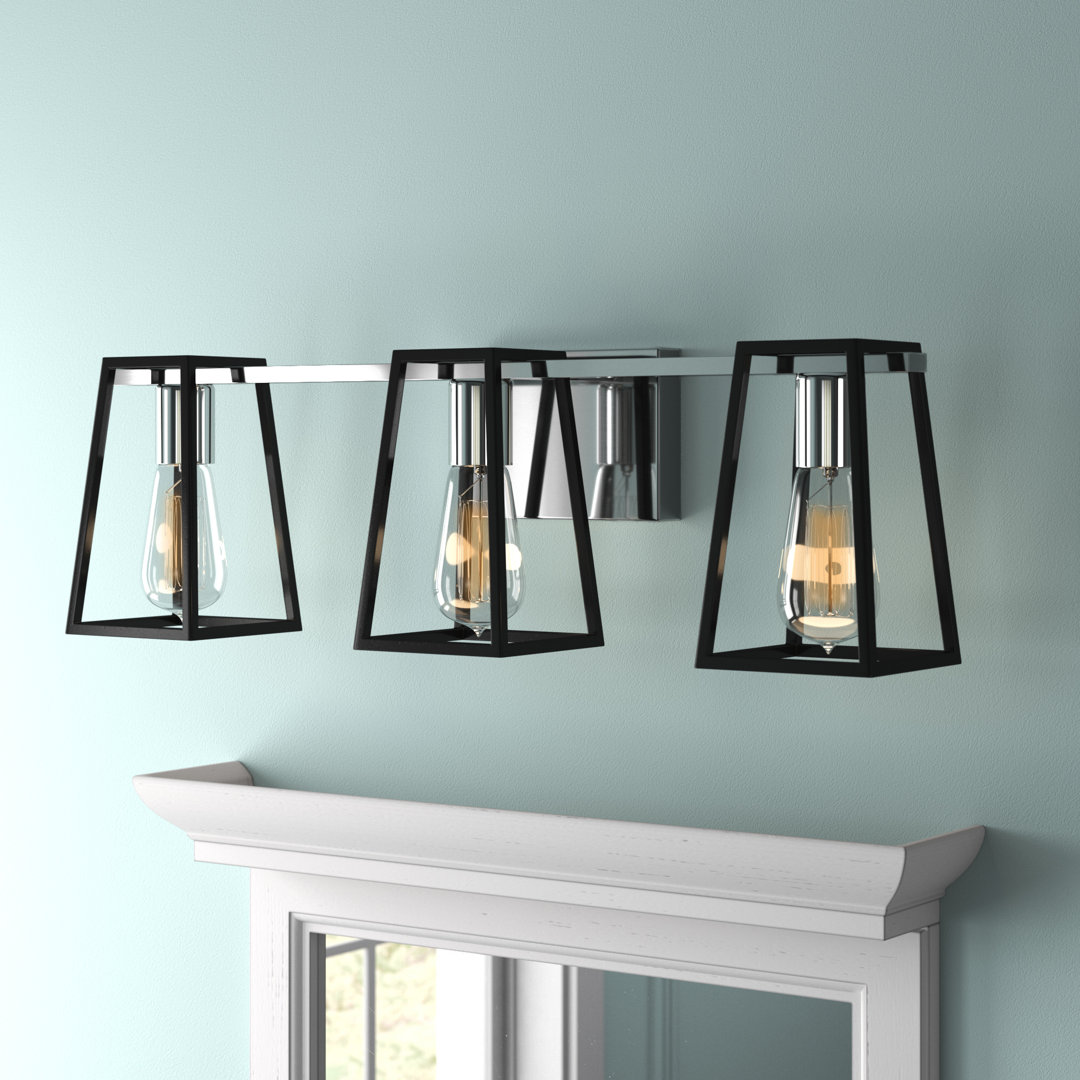 3-Light Open Cage Bath Vanity Fixture Hinkley 