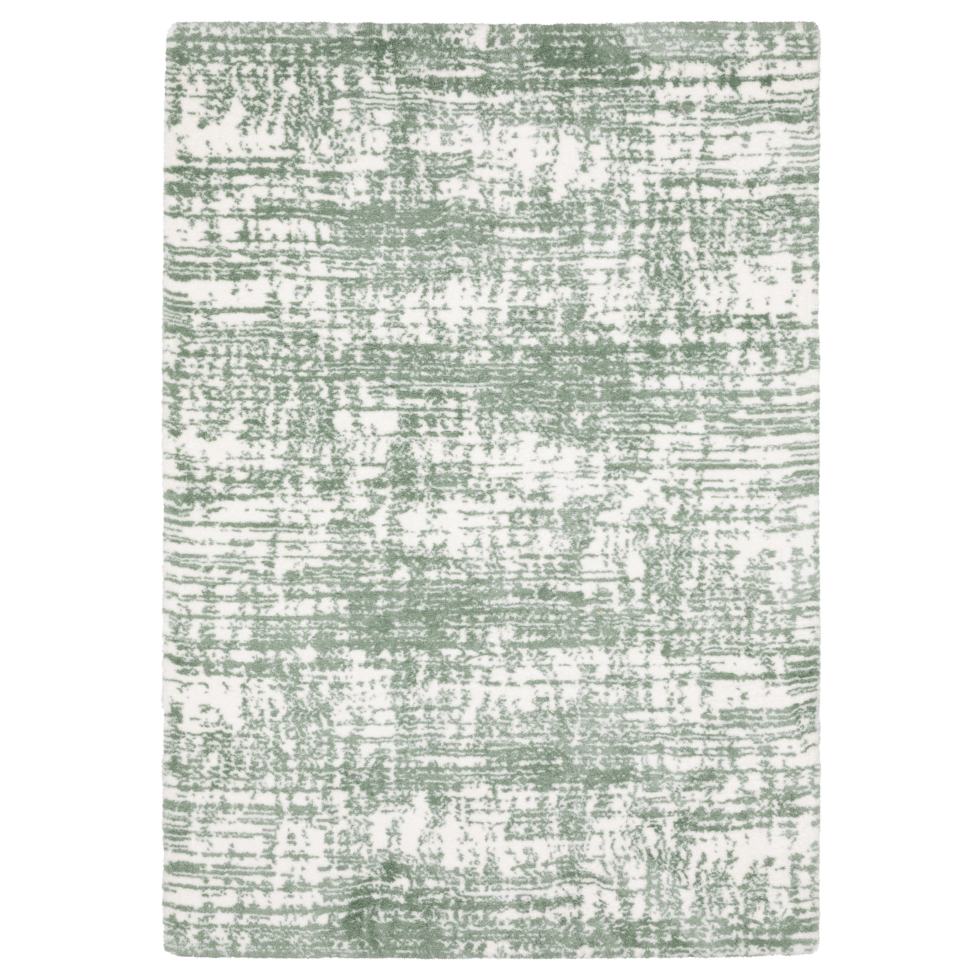 Ebern Designs Tierney Distressed Etchings Green/ Ivory Area Rug | Wayfair