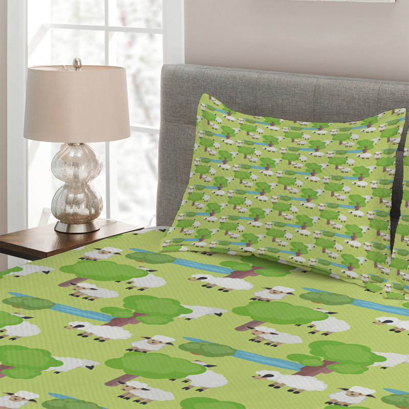 Coverlet, King Bedspread + 2 Shams