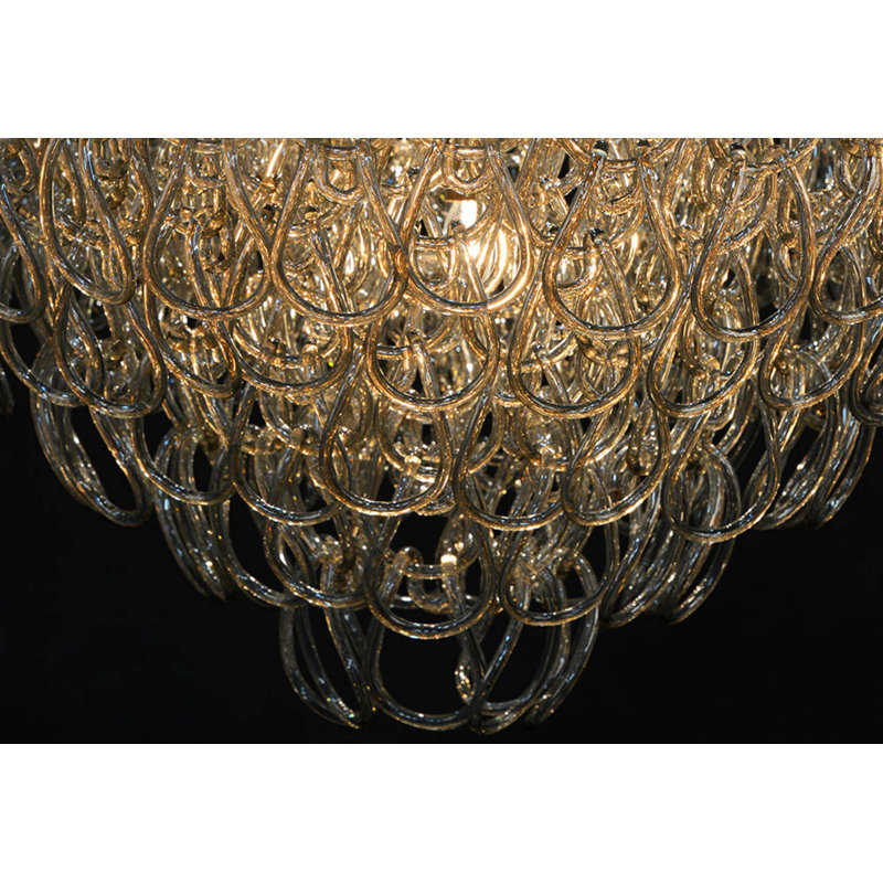 Tessa 5 - Light Chandelier, Clear, Polished Nickel