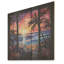 Tropical Coastal Windows View Sunset II - Fenêtres côtières sur bois-4321854