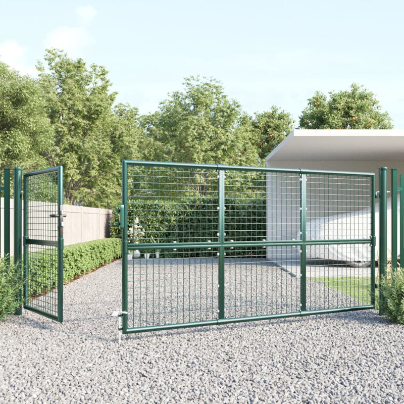 Bonnel 175cm H x 350cm W Green Metal Gate