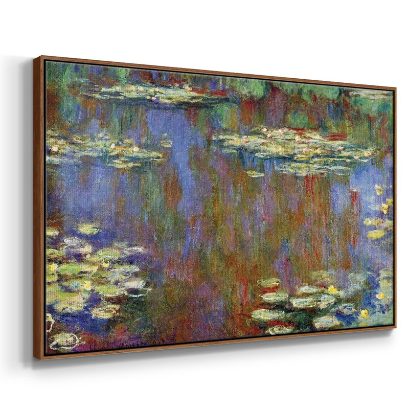 " Water Lilies, 1906 ", Walnut Framed, 27" H x 41" W x 2" D