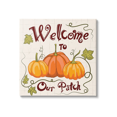 «Pumpkin Patch Welcome» par Diane Labombarbe sur toile