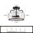 3-Light Industrial Metal And Clear Glass Drum Semi Flush Mount Ceiling Light