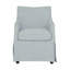 Chaise rembourrée avec accoudoirs et roulettes cachées-848197400