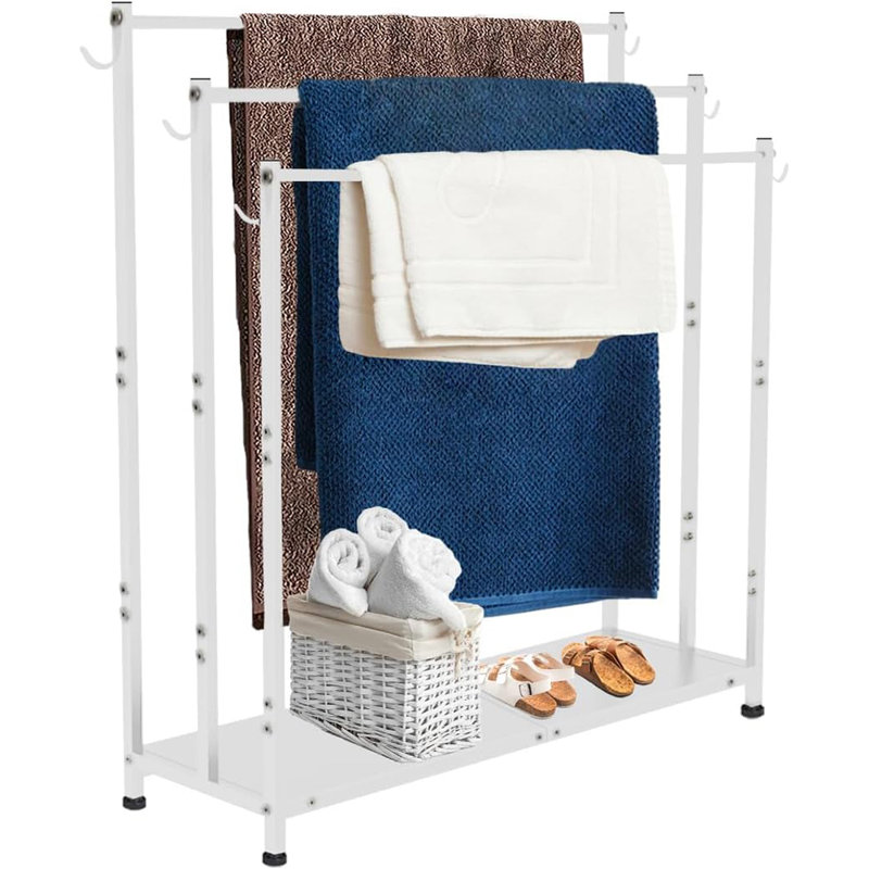 Porte-serviettes sur pied, Noir