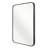 Rectangular Tempered Glass Wall Mirror, Black Framed Contemporary Wall Mounted Mirror