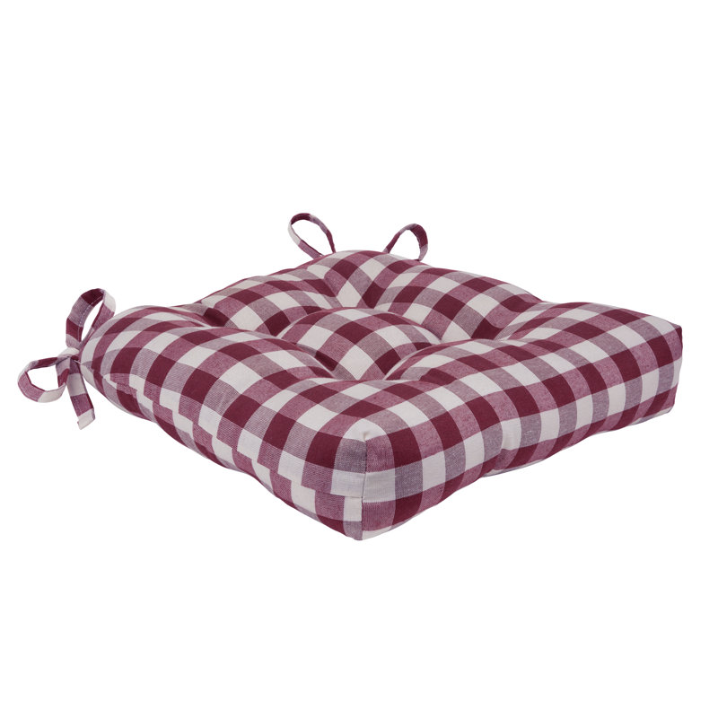 Outdoor 3'' Dining Chair Chair Pad, Burgundy