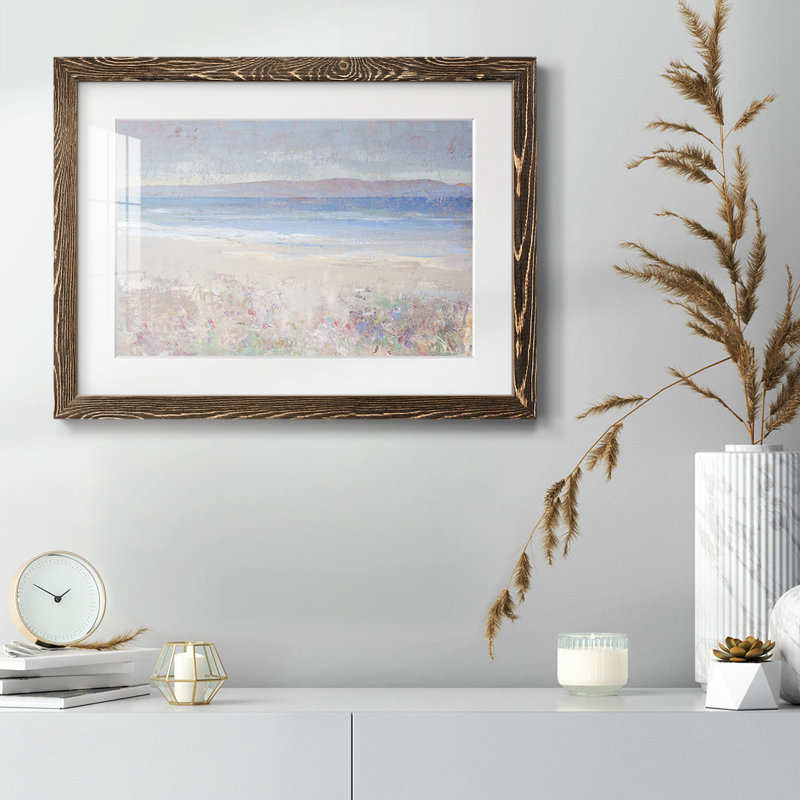 «Beach Textures I», impression sur papier, H 28 po x l 42 po x P 1,5 po, Noyer