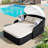 Outdoor Sunbed with Adjustable Canopy-225247773
