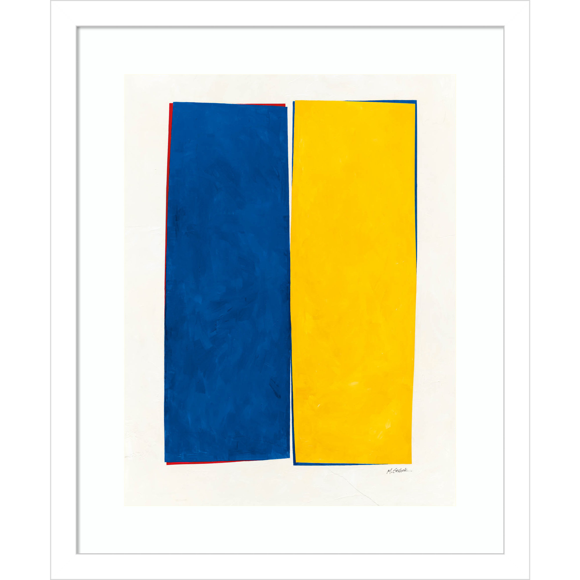 Monolithic I Wood Framed Wall Art Print, 17" H x 14" W, White Framed